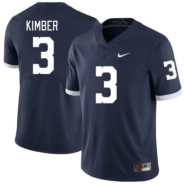 Men #3 Jalen Kimber Penn State Nittany Lions College Football Jerseys Stitched-Retro